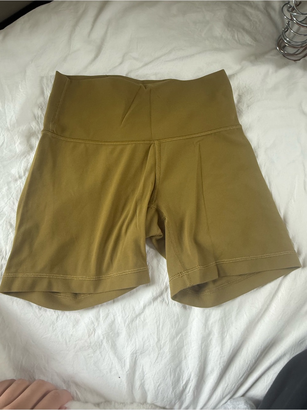 Aritzia High-Waist Olive Green Women’s Biker Shorts